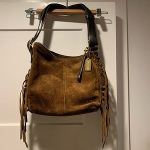 Brown Coach fringe purse